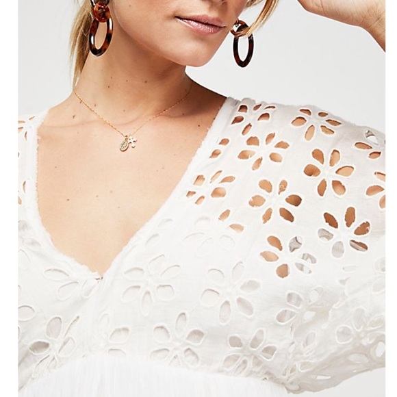 Free People White Mini Dress - Picture 2 of 3